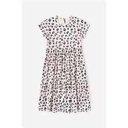 Платье для девочки КБ 5758 светлый жемчуг, леопард к74