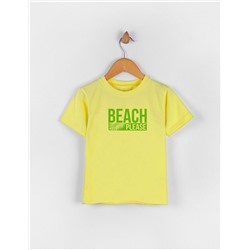 Футболка Овер лимонная BEACH Please
