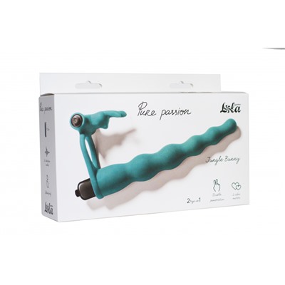 Вибронасадка для двойного проникновения Pure Passion Bunny Green 1202-03lola