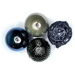 Набор ёлочных шаров 6см, 12 шт, пластик
