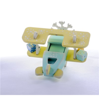 Елочная игрушка, сувенир - Самолет Биплан 56GG64-25804