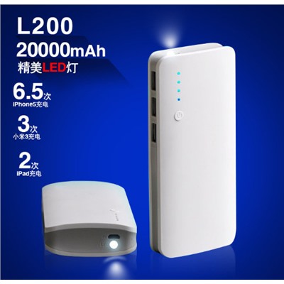 Портативный аккумулятор для телефона Power Bank 10000 мА/ч L200