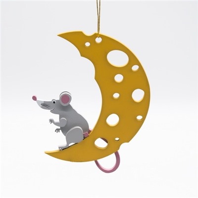 Новогодние украшения: символ 2020 года - Крыса на луне 7047