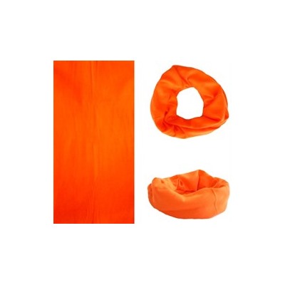 Купить оранжевый летний шарф бафф из микрофибры