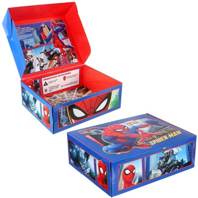 Складная коробка с игрой 28х21х9 см, Человек-паук