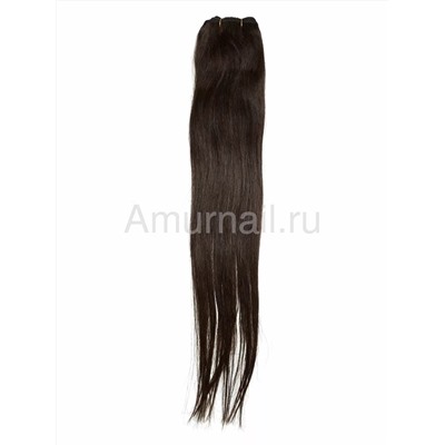 Натуральные волосы на трессе №2 Черный 55 см