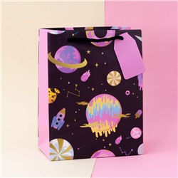 Подарочный пакет(S) "Sweet space" Planets, rockets