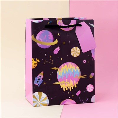 Подарочный пакет(S) "Sweet space" Planets, rockets