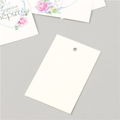 Бирка картон "Цветы 08" набор 10 шт (5 видов) 4х6 см