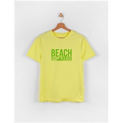 Футболка Овер для взрослого лимонная BEACH Please