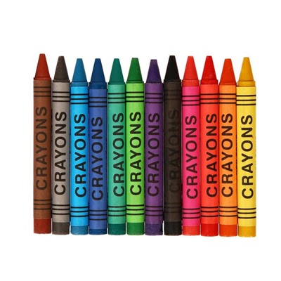 Набор из 12 восковых карандашей, высота 1 шт. = 8 см, d = 0,8 см