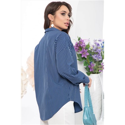 Рубашка "Оксана" (синяя) Б5240