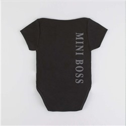 Боди черный с коротким рукавом MINI BOSS