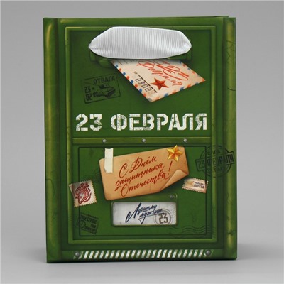 Пакет ламинированный горизонтальный «23 февраля», почта, S 12 х 15 х 5.5 см