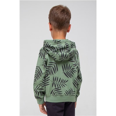 Куртка для мальчика Crockid К 301620 зеленый камень, пальмовые листья к1279
