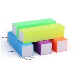Блок шлифовочный VDM 4-х сторонний цветной (9х2.5х2.5 см)