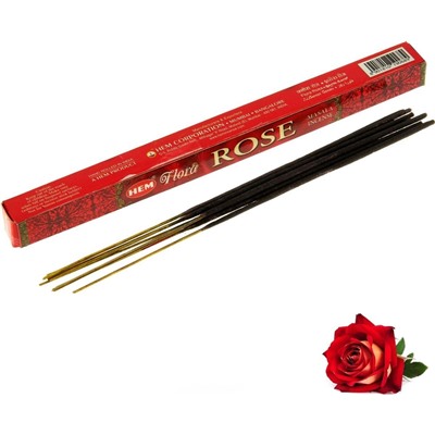 Hem Masala Incense Sticks ROSE (Благовония РОЗА, Хем), уп. 8 палочек