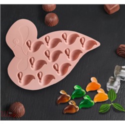 Форма для льда и шоколада «Фламинго», 20,5×16×1,5 см, 10 ячеек (3,5×3,2 см) 4716619