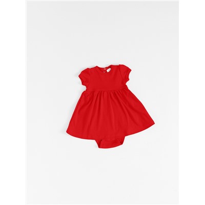 Красное платье-боди 4-6м