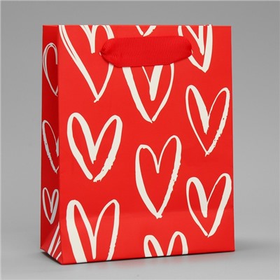 Пакет ламинированный вертикальный «Я тебя люблю», S 12 х 15 х 5.5 см
