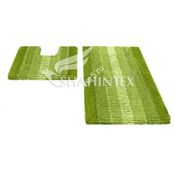 Набор ковриков для ванной SHAHINTEX MULTIMAKARON 60*90+60*50 зеленый (АКЦИЯ)