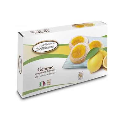 Печенье Амброзиана "Джемме" с лимонной начинкой (Gemme di limoni) 140г