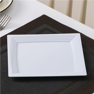 Набор одноразовых тарелок, 17,2×17,2 см, квадратные, плоские, 6 шт, цвет белый
