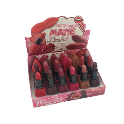 Матовые помады для губ Beauty Model Matte Lipstick 12 шт