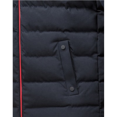 Куртка современная цвет темно-синий-красный модель 45115