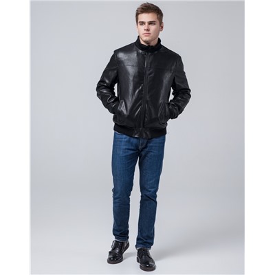 Куртка практичная Braggart "Youth" черная молодежная модель 2970