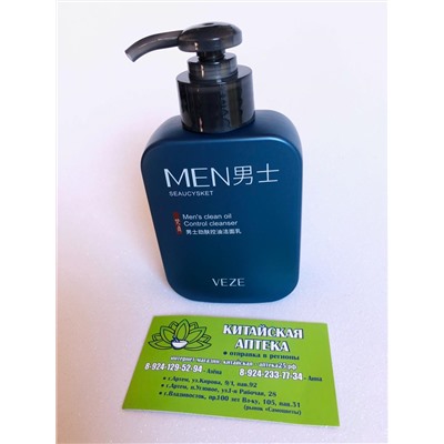 Veze  mens clear oil control cleanser Мужская охлаждающая пенка для умывания