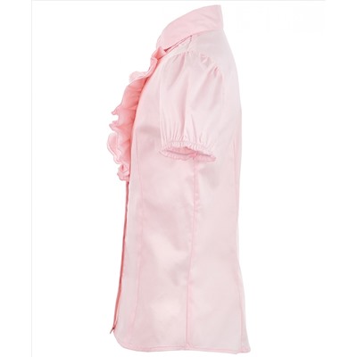 Розовая приталенная блузка