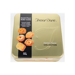 Печенье TresorDore "Золото" Ассорти датское, на сливочном масле, жесть 300гр