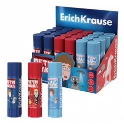 Клей-карандаш 13г ErichKrause EasyStick "Приключения Пети и Волка" PVP, микс