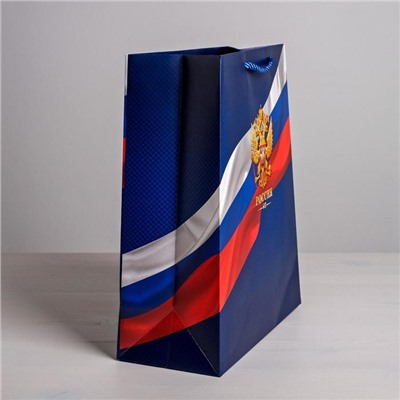 Пакет вертикальный «Россия», 25 × 32 × 12 см