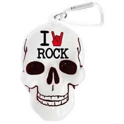 Брелок для ключей в виде черепа "I rock"