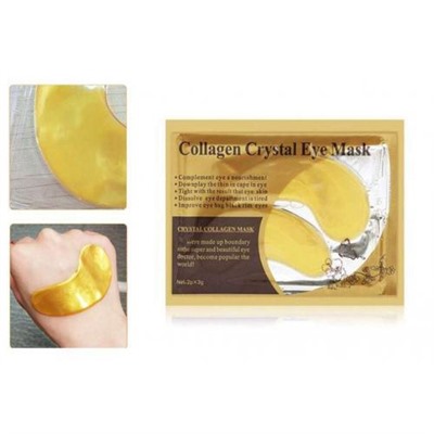 Коллагеновая маска под глаза Collagen Crystal Eye Mask золотая 2 шт оптом