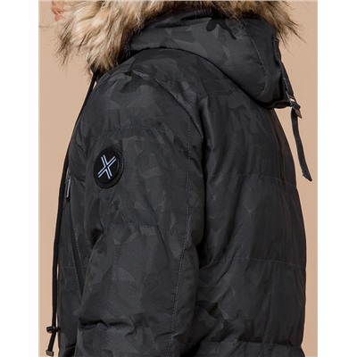 Дизайнерская оригинальная куртка темно-серая Braggart "Youth" молодежная модель 25110-1