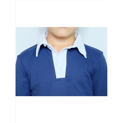 Рубашка-поло для мальчика с белым воротником 66351-МШ22