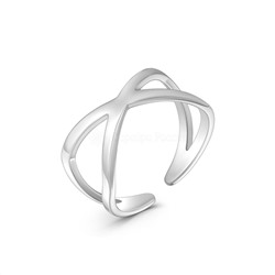 Кольцо из серебра родированное 04-401-0005