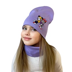 Детский набор шапка и снуд Фиолетовый Арт. ДН18