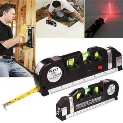 Лазерный уровень 4 в 1 Fixit Laser Level Pro 3 с рулеткой оптом