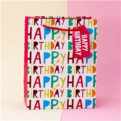 Подарочный пакет(S) "Happy day", pink