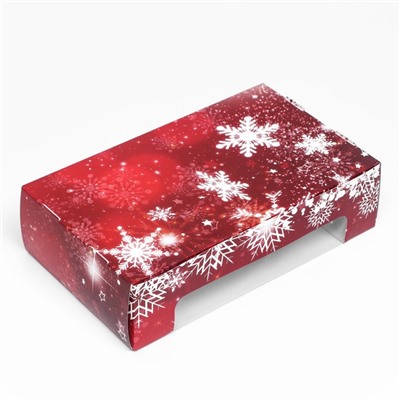 Коробка складная, под 5 эклеров «Снежинки», 25,2 х 15 х 6,6 см