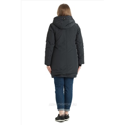Женская удлиненная куртка-парка Alpha Endless 1019-1 (БР) Темно-серый