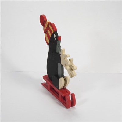 Елочная игрушка - Кротик на санках 9005