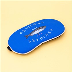 Маска для сна гелевая "Sardines", blue