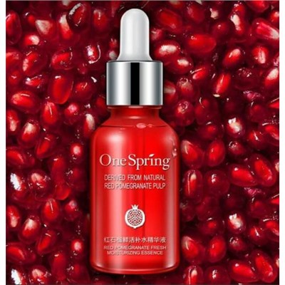 Сыворотка для лица с гранатом и гиалуроновой кислотой One Spring Derived From Natural Red Pomegranate Pulp 15мл оптом