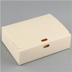 Коробка складная «Бежевая», 16,5 х 12,5 х 5 см, БЕЗ ЛЕНТЫ
