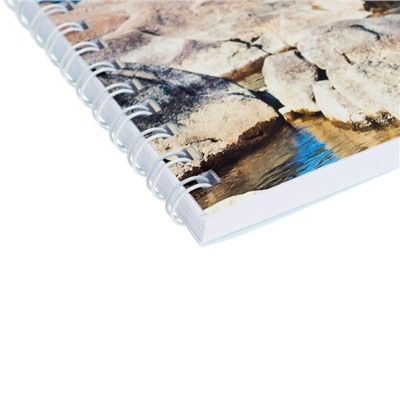 Альбом для рисования А4, 60 листов на гребне "Водопад", обложка мелованный картон, блок 100 г/м2